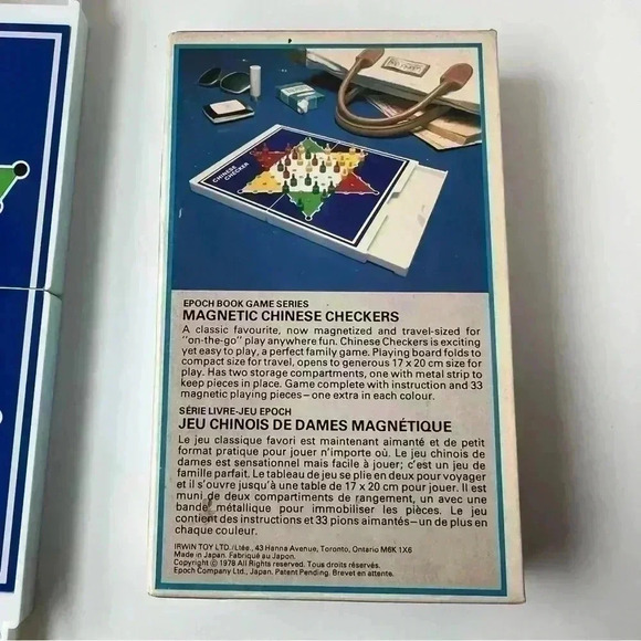 Vtg  1978 Epoch Book Game Series Magnetic Chinese Checkers Set Made In Japan - Picture 3 of 7